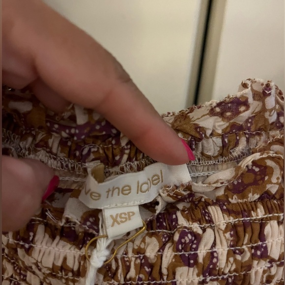 NWT Love the Label Printed Maxi Dress with Ruffle Straps - Picture 4 of 6